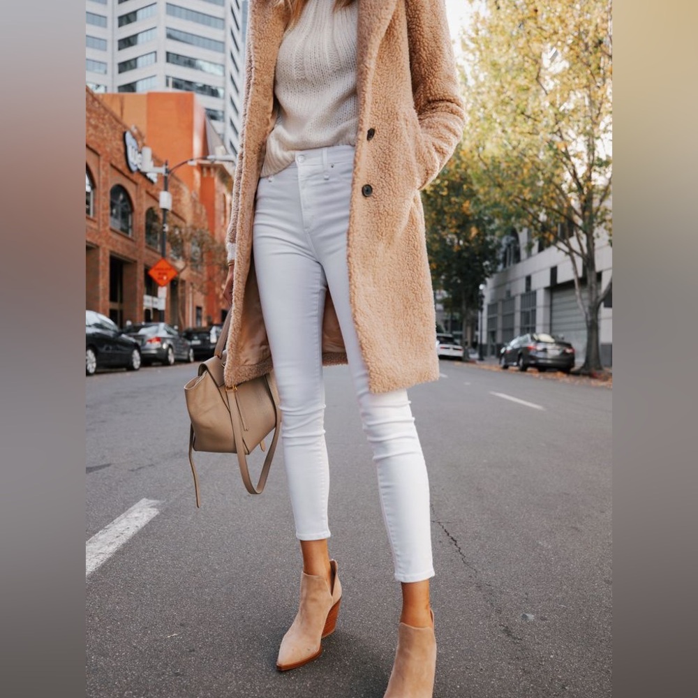 ASOS white denim skinny jeans